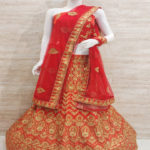 Red Embroidered Bridal Lehenga