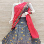 Awesome Grey Embroidery Lehenga Choli.