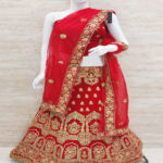 Red Embroidered Bridal Style Lehenga