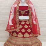 Red Embroidered Bridal Lehenga