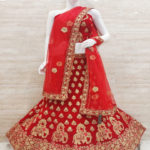 Vibrant Red Lehenga set with Elephant Charitots Design