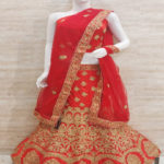 Astonishing Red Net lehenga choli